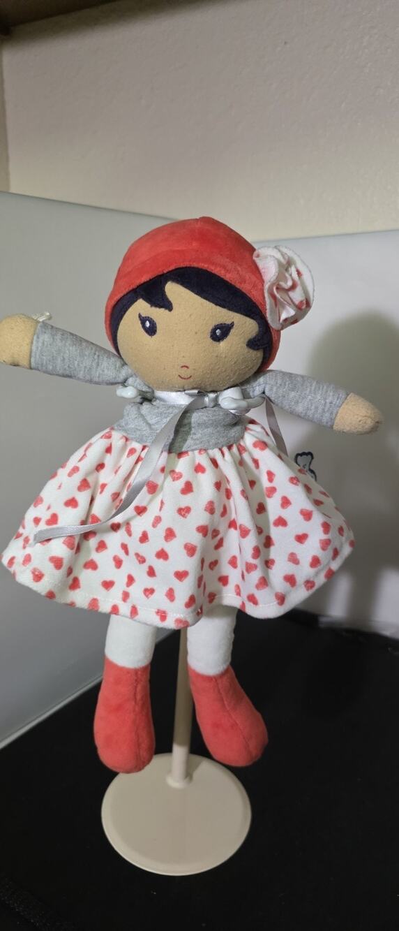 Kaloo Tendresse My First Doll Plush 7” Jade K Ted Heart Dress R1